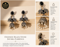 OXIDISEd BLACK STONE JHUMKA EARRINGS